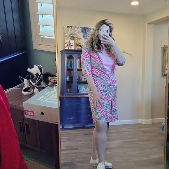 L.L. Bean Seacoast Skirt Prin Set Pink Crab Lobster Three Piece Size M/8 - Picture 3 of 16